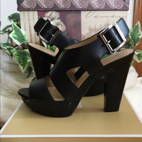 MICHAEL Michael Kors Shoes - MICHEAL Micheal Kors Black Leather Platforms
